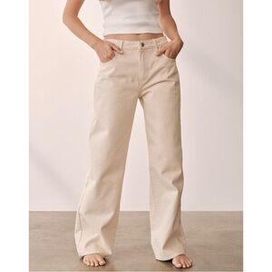 About You x Marie von Behrens Cream White Loose Fit “Eva” Organic Cotton Jeans
